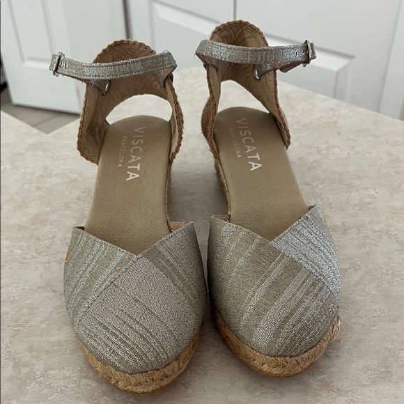 viscata Shoes - Viscata nude silver Casual Elegance Women's Espadrille Sandals size 40